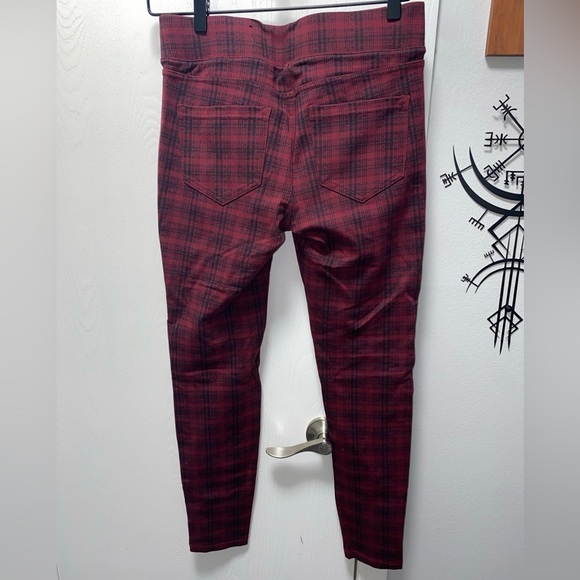 Liverpool Jeans Co Pull On Red Black Plaid Skinny Pants Trouser Womens Size 6/28 - Picture 6 of 9
